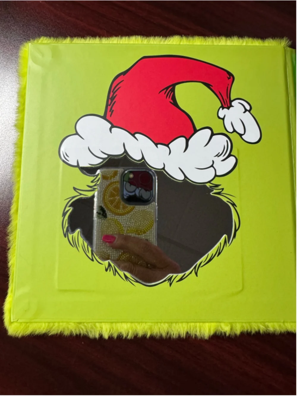 The Grinch Faux Fur 16 Color Eyeshadow Palette Mirror